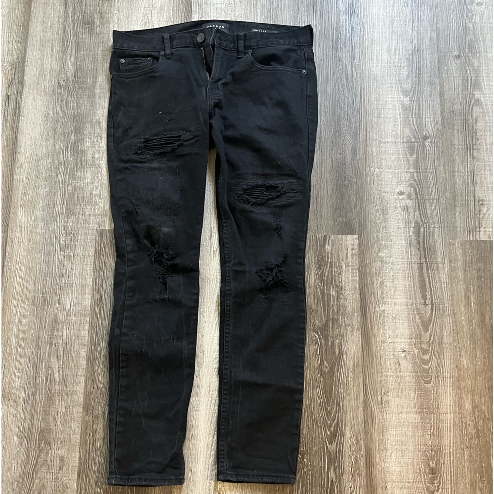 Black Mens Jeans from Pacsun Comfort Stretch Skinny Size 30x30 USED